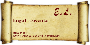 Engel Levente névjegykártya